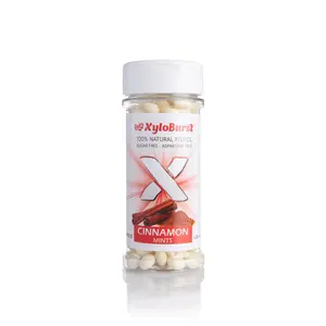 XyloBurst Cinnamon Mints - Sugar Free & Aspartame Free Oral Health Candy - Gluten Free Vegan Keto Friendly - 0.5g Xylitol Per Mint - Daily Fresh Breath Snack