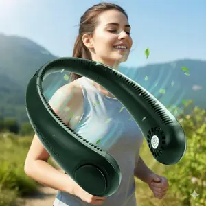 Neck Fan Hands-Free Wearable Bladeless Personal Cooler USB Fast Charging Portable Mini Fan for Outdoor Travel Sports Lightweight Cooling Gear