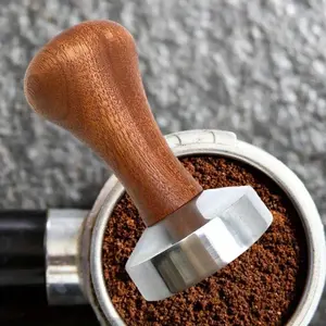 Food Grade 51/53/58mm Coffee Tamper Wooden Handle Barista Espresso maker Grinder Handmade High Quality Hot Sale