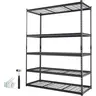 【toolupgrade】VEVOR 5-Tier Heavy Duty Wire Shelving Unit, 2000 lbs Capacity 36×16×72 in NSF Adjustable Steel Stand for Garage/Warehouse, Kitchen Pantry - Black Shelves for Storage & Garage Organization