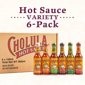 Cholula Variety Pack, 6-Count ( Green Pepper, Chili Lime, Chili Garlic, Chipotle, Sweet Habanero, Original)