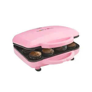 Full Size 12 Cupcake Maker - Kitchen Appliance with Nonstick Coating & Latching Handle - Machine for Full-Sized Cupcakes - Includes Manual with Cupcake Recipes