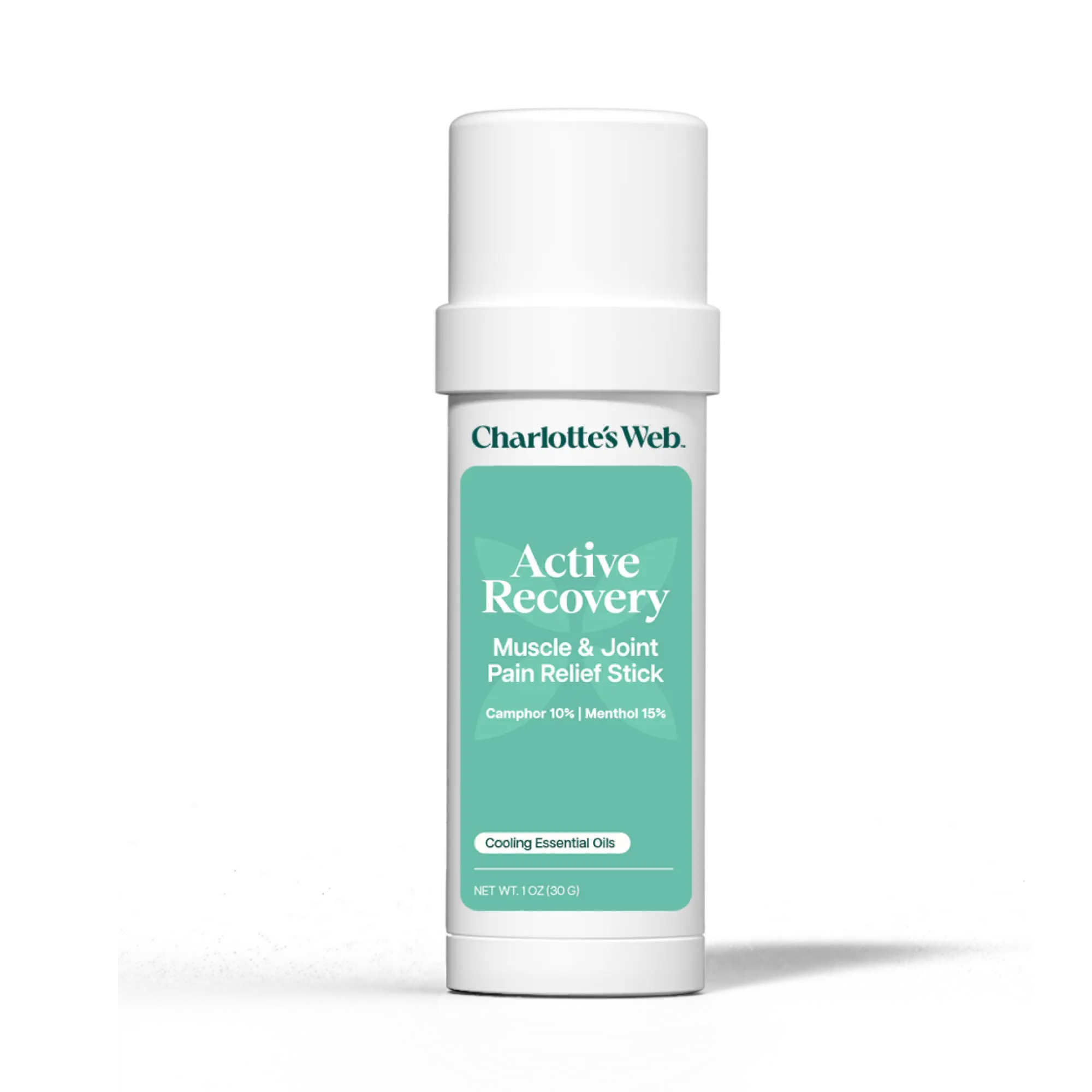 Charlotte's Web Active Recovery Muscle & Joint Pain Relief Stick with Camphor 10% & Menthol 15% for Pain Management - Healthcare