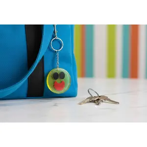 Smile Face Resin Keychain