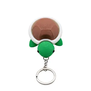 Cute Turtle Shape Stress Relief Keychain, Asmr Sensory Toy, 6.4cm Size, 3D Printed Pla Material, Single Pack, Perfect for Relaxation