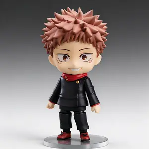 1479# Yuji Itadori Inspired Q Version Figure, Jujutsu Kaisen Anime Chibi Action Figure 10cm, Cute Mini Collectible Model Toy with Box, Anime Fan Gift