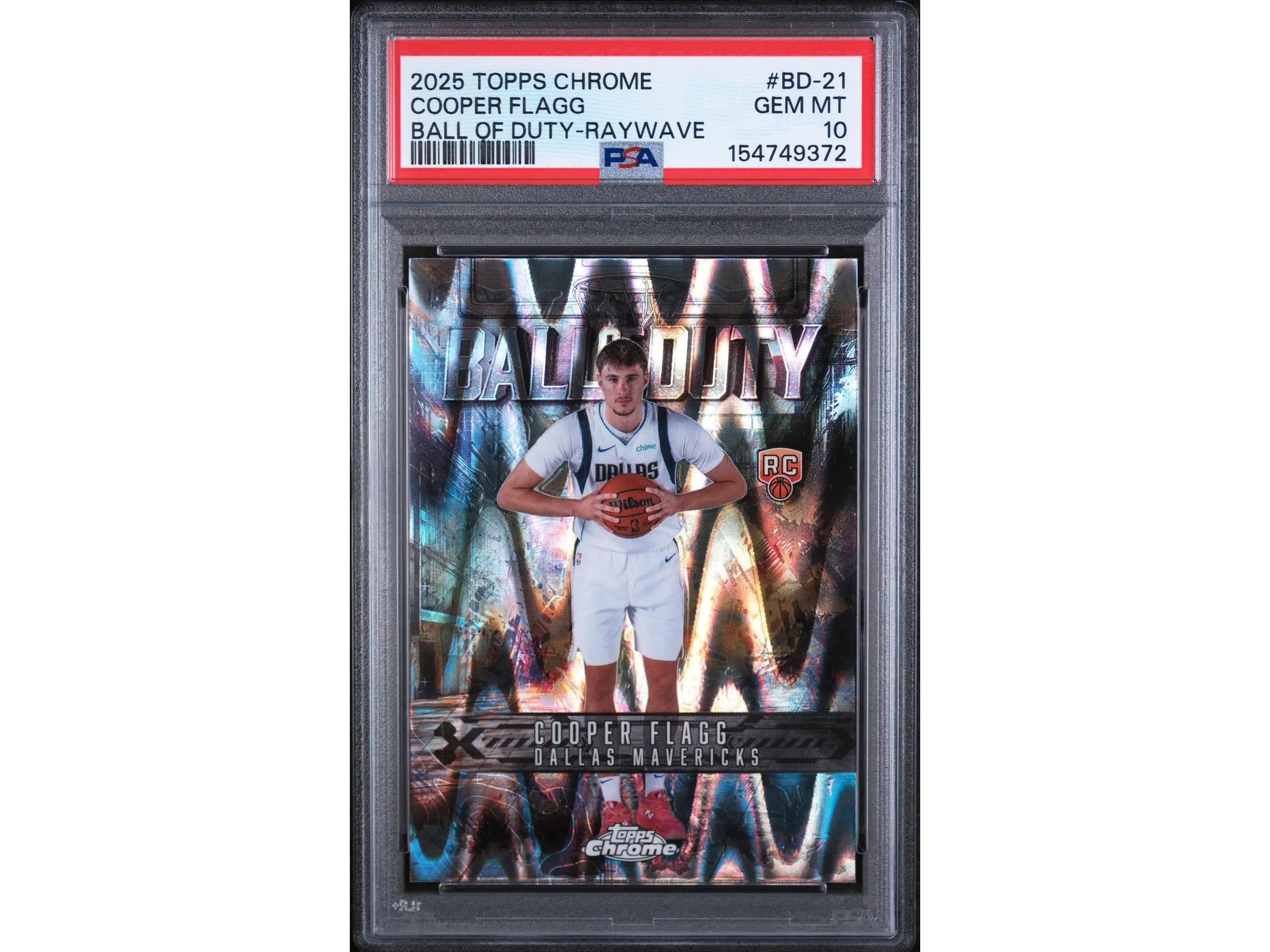 2025 Topps Chrome Raywave Refractor Cooper Flagg #BD-21 PSA 10