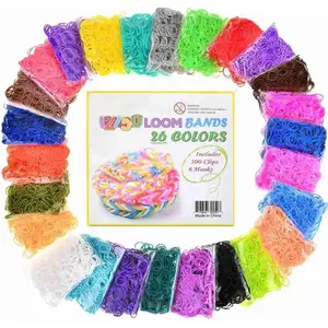 12750 count Loom Rubber Bands Refill Kit in 26 Color with 500 Clips,6 Hooks,  Bracelet Making Kit for  Weaving DIY Crafting