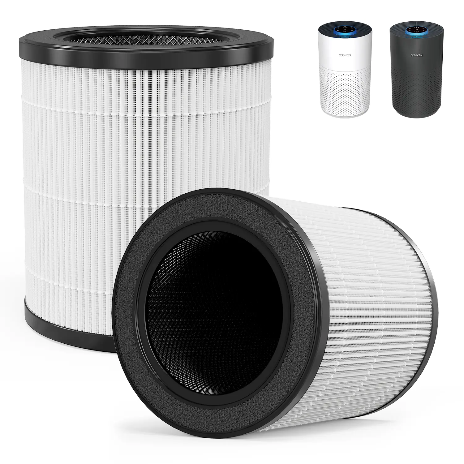 3-in-1 4000C Activated Carbon Air Purifier Replacement Filter Cartridge - Pet Hair & Allergen Magnet, Smoke & Dust Absorber, Filter Cartridge Replacement