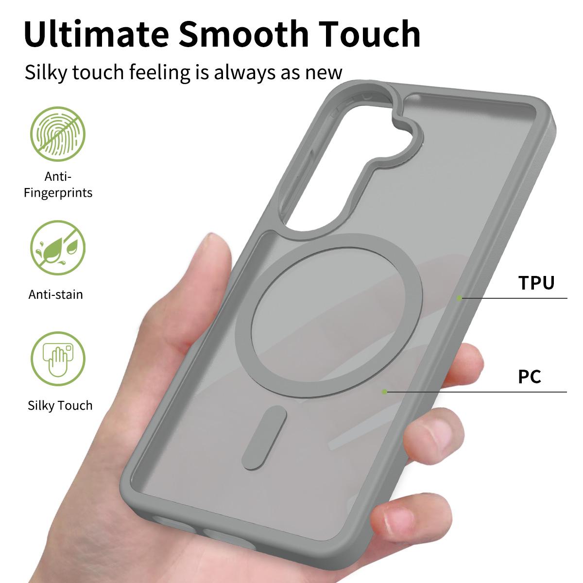 MagSafe Compatible Sam Case Shockproof Matte Translucent Cover with Camera Protection, Slim Fit for SAM S24/25/26 Series black MagSafe Compatible Sam Case Shockproof Matte Translucent Cover with Camera Protection, Slim Fit for SAM S24/25/26 Series black