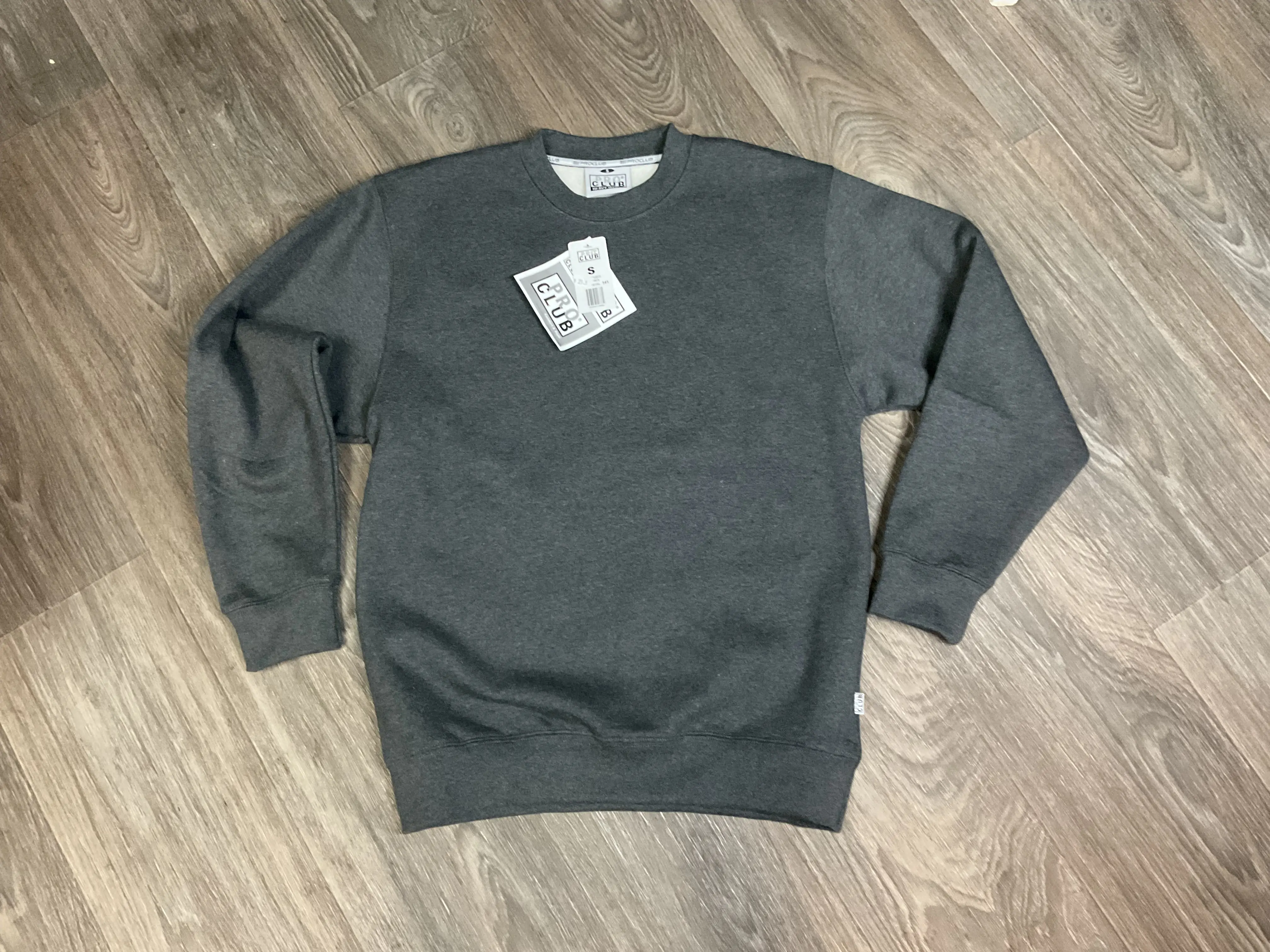 PRO CLUB Heavy Weight Fleece Crewneck Sweatshirt for Men - Long Sleeve Medium Length Autumn Wear Pullover Tops