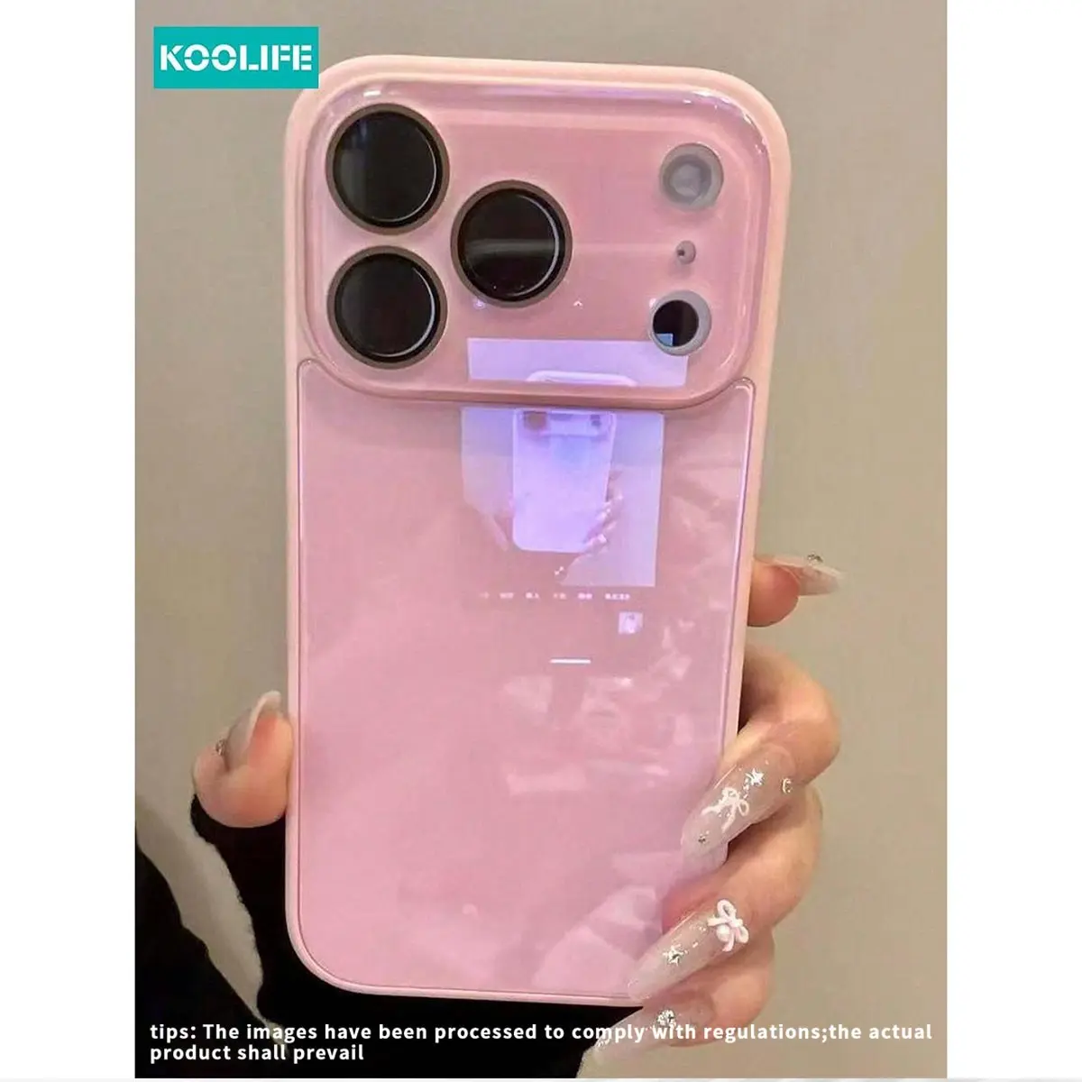 Koolife Luxury Solid Color Glossy Glass Phone Case, Drop-Resistant Bumper, Shockproof Hard Back Cover with Camera Lens Protection, for iPhone 17/17 Pro/17 Pro Max/16/15/14/13/12/11
