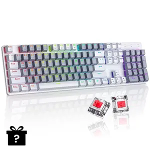 Risophy 104-Key RGB Backlit Mechanical Gaming Keyboard - 2.4G/USB-C/Bluetooth, Programmable, PBT Keycaps, Rechargeable