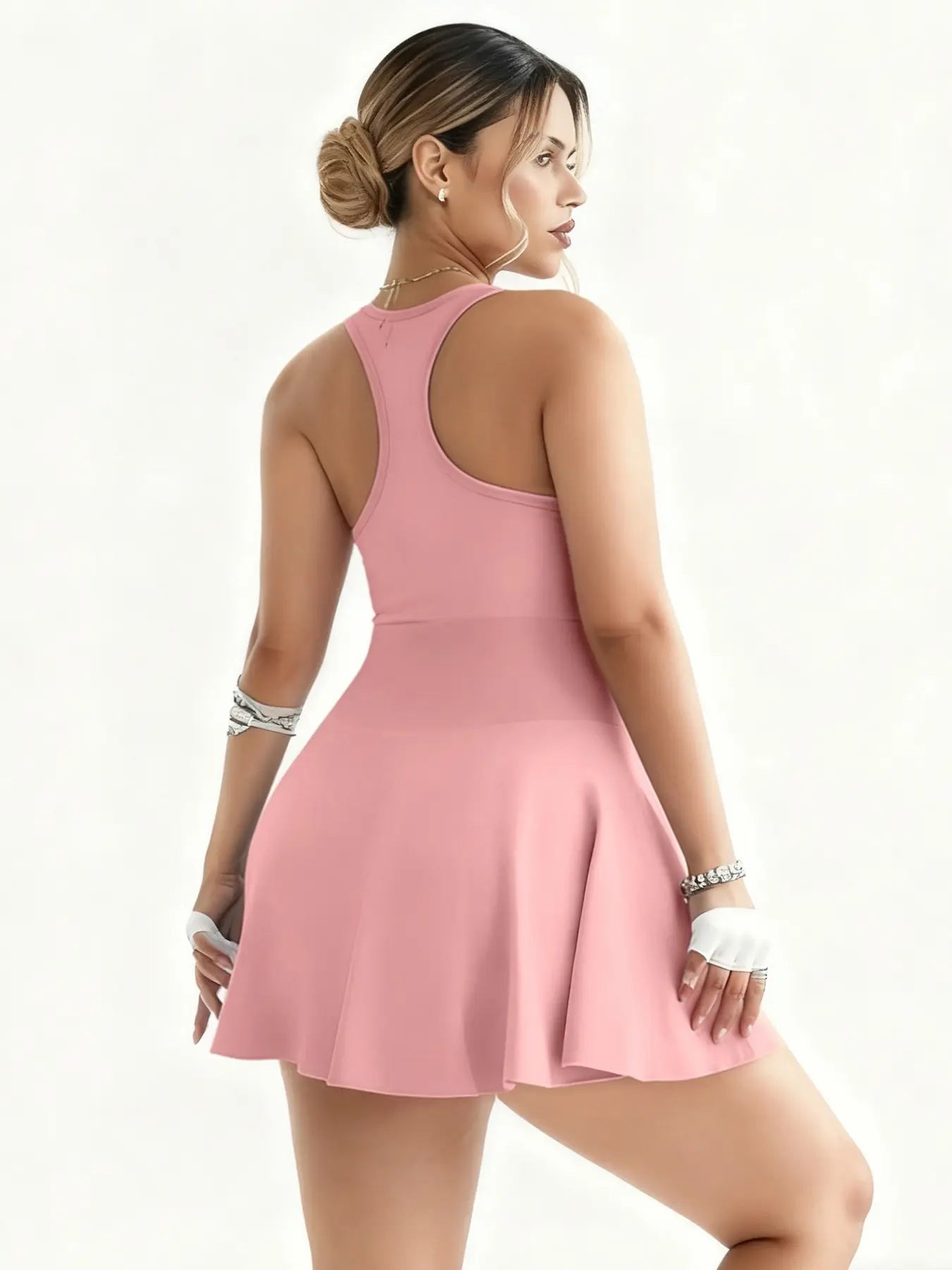 Women's High-Stretch A-Line Sleeveless 2-in-1 Tennis Dress, Round Neck,  Side Pockets, Flattering Slim Fit, Machine Washable, All-Season Tennis  Attire, Stylish Women's Wear, Black Clothing - TikTok Shop