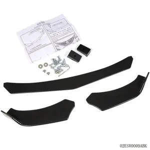 Fit For Front Bumper Lip Chin Spoiler Splitter Protector Diffuser Body ABS Kit, Abs Plastic, Sport Look