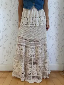 Lace Bloom Cutout Maxi Skirt