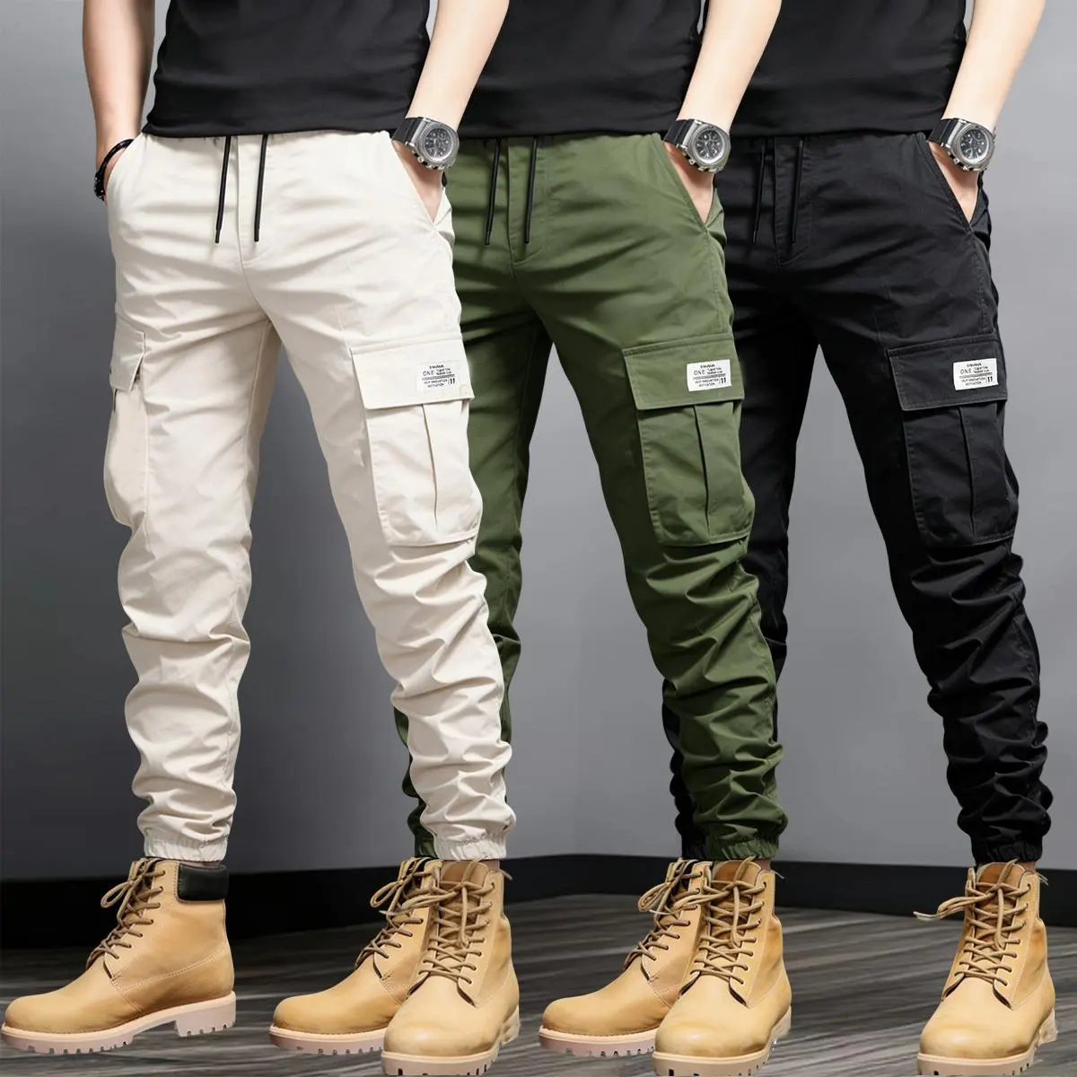 Khaki + Army Green + Black