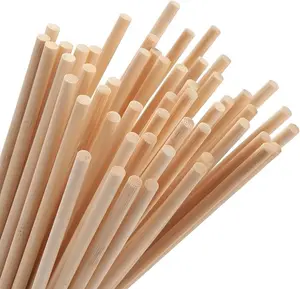 60Pcs Wooden Dowel Rods 1/4 x 12 Inch Bamboo Sticks Natural Wood Dowels Unfinished Hardwood Sticks for Craft and DIY Projects