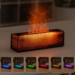 1pc, Rainbow Simulation Flame Humidifier USB Household Desktop Atmosphere Flame Humidifier Air Purifier Weird Stuff Christmas Gift Ideas Teen Girl Gifts Winter Essential