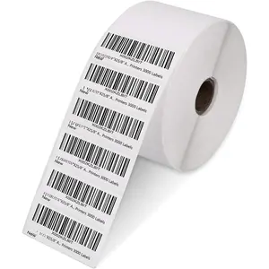 1" X 2 5/8"  FBA Direct Thermal Address Labels White Shipping Self-Adhesive Perforated Labels for UPC Bar-Codes Compatible for FBA, Zebra,Rollo More Direct Thermal Printers 3000 Labels