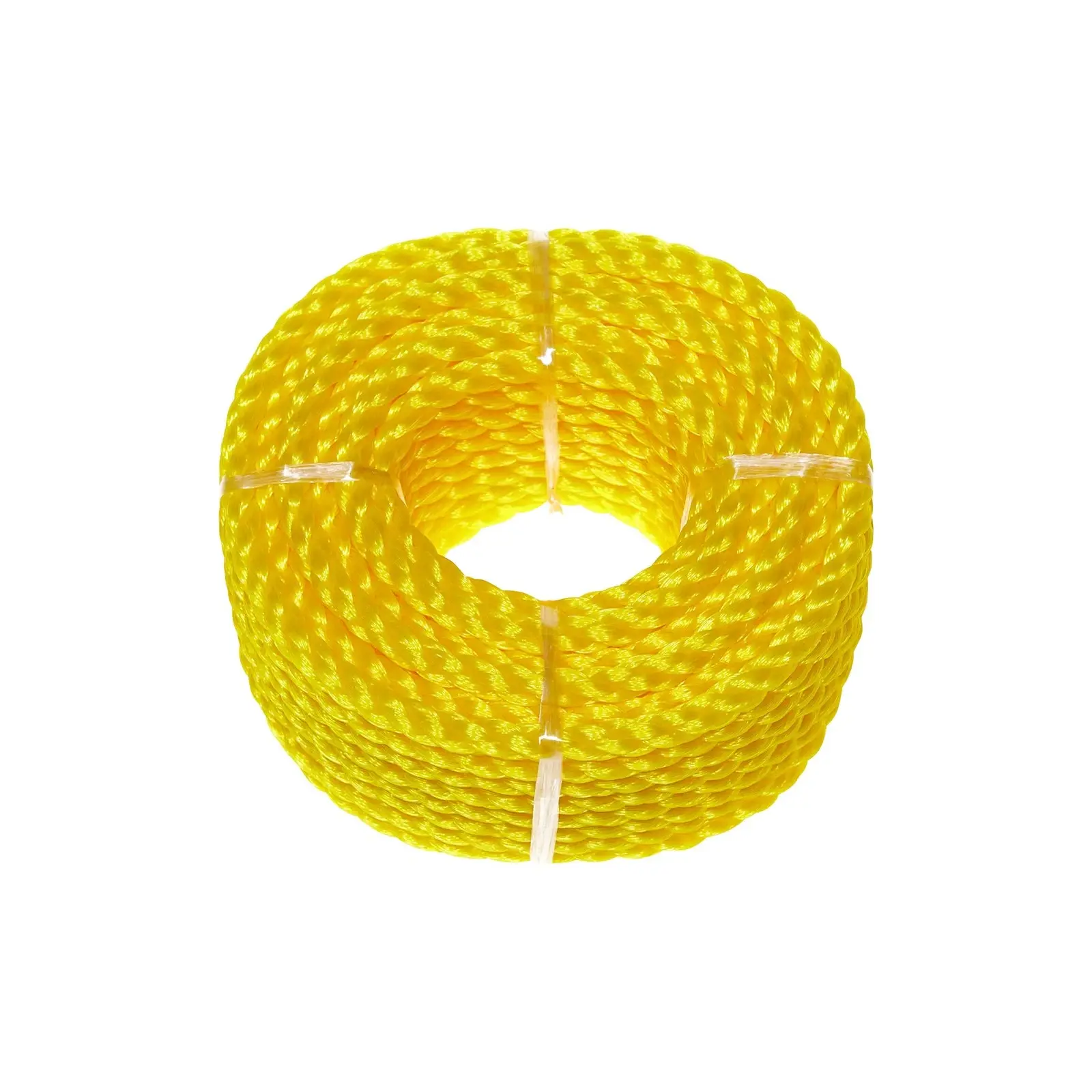 1/4 Inch 50 Feet Yellow Polypropylene Rope | Oil/Moisture/Chemical Resistant | Non-slip Knot-friendly Buoyant | Marine Laundry Fixing Indoor Outdoor Use