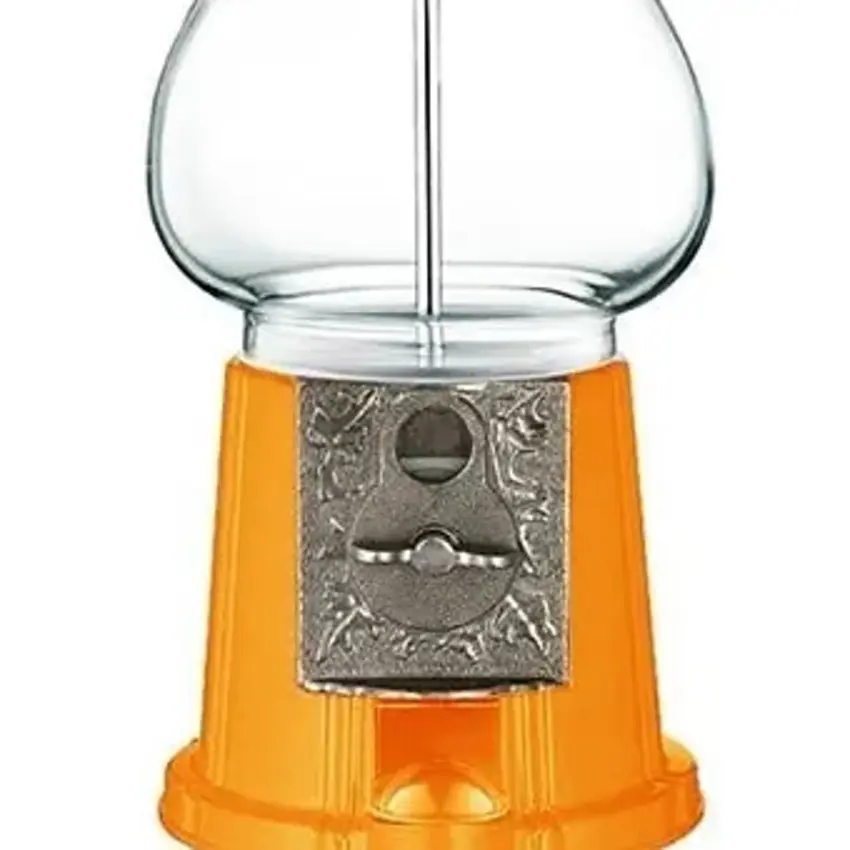 ORANGE 15" Tall Classic Gumball Machine with 1 lb. of Gumballs