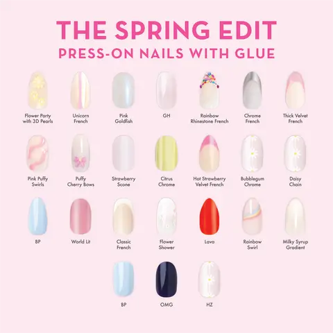 The Spring Edit Press-Ons with Glue