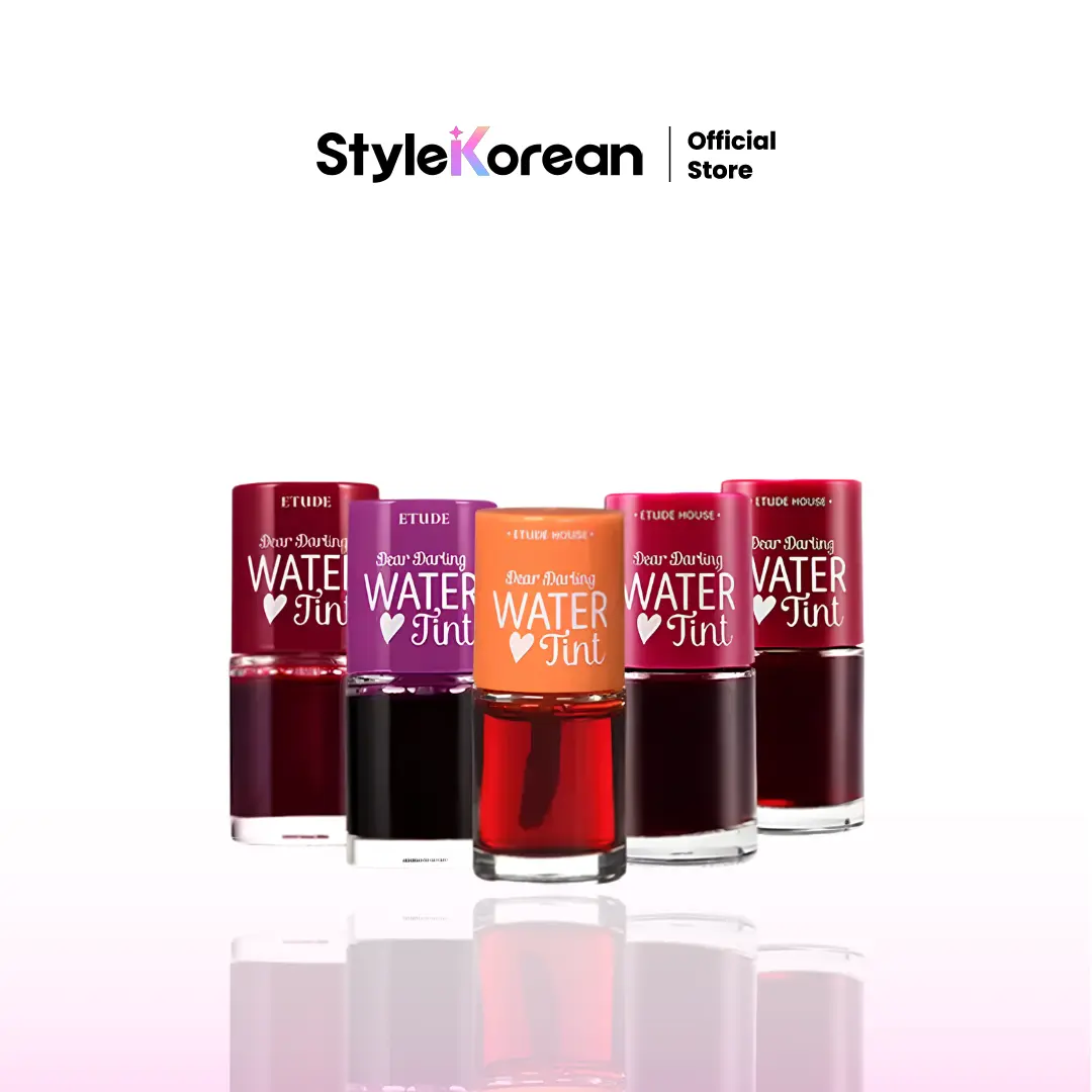 [ETUDE] Dear Darling Water Tint - 5 Color Options, Non-Sticky, High-Shine, Moisturizing, Comfortable Application, Long-Lasting Lip Gloss