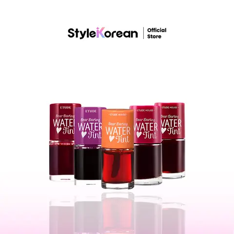 [ETUDE] Dear Darling Water Tint - 5 Color Options, Non-Sticky, High-Shine, Moisturizing, Comfortable Application, Long-Lasting Lip Gloss