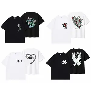 Cool Xplr T-Shirt Vintage Colorful Flower Short Sleeve Summer Fashion Comfortable Soft Casual Pure Cotton T-shirt Unisex Fashionable Clothing Holiday Gift