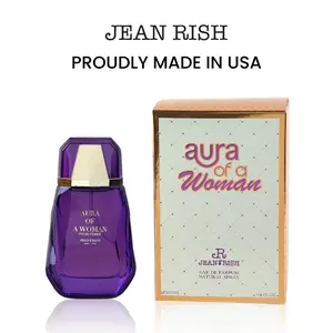 Aura of a Woman, Jean Rish, Women Perfume, Eau De Parfum (3.4 Fl Oz / 100ml) with Jasmine-Amber-Wood- Long Lasting and Luxury Fragrance