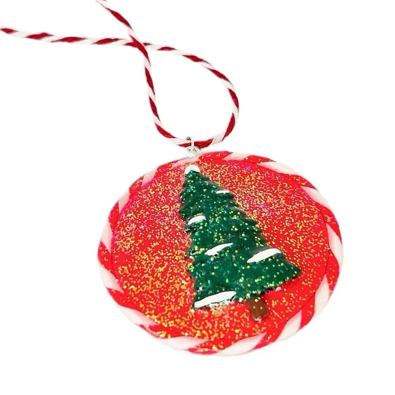 Christmas Tree Red Peppermint Ornament