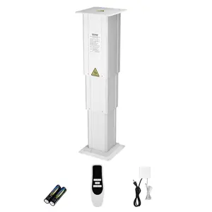 【Summervibes】VEVOR Electric Lifting Column System, 176 lbs Lift Table, 14.2-31.1 in Height Range, Three-stage Adjustable Desk Column, Telescopic Table Leg, Comes with Power-Supply Option to Control up/Down Motion