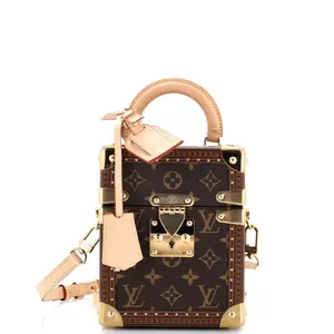 Pre-owned Louis Vuitton Canvas Coated Top Handle Bags Camera Box Trunk Bag Monogram Canvas by Rebag