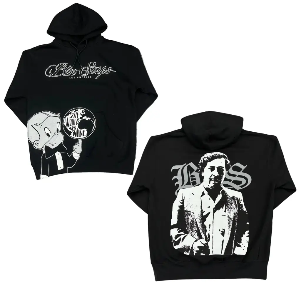 RR Escobar BS Hoodie Black, Unisex Graphic Streetwear Hoodie, Casual Pullover Sweatshirt