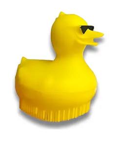 No-Mold Duck Bath Toy with Body Scrubber