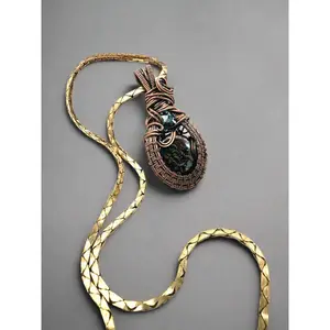 Australian Boulder Opal and Topaz Necklace