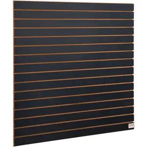 Plastic Slatwall Panels, 4ft x 2ft Black (24"H x 48"L, Set of 2) - Heavy-Duty Tool Organizer for Garage, Retail Store Displays