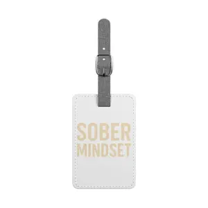Sober Mindset Luggage Tag, Travel Accessory for Recovery, Inspirational Gift, Motivational Travel Tag, Personalized Luggage Tag