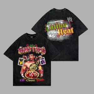 Eddie Guerrero “Lie, Cheat, and Steal” Premium Acid Washed 100% Cotton T-Shirt, WWE Legend Graphic Tee, Latino Heat T-Shirt, Sharpshooter Graphic Tee for True Wrestling Fans