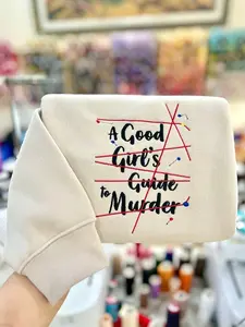 A Good Girl's Guide to Murder inspired sweatshirts; BookTok ; Holly Jackson ; Autumn Book embroidery sweatshirt ; Gift For Book Lover