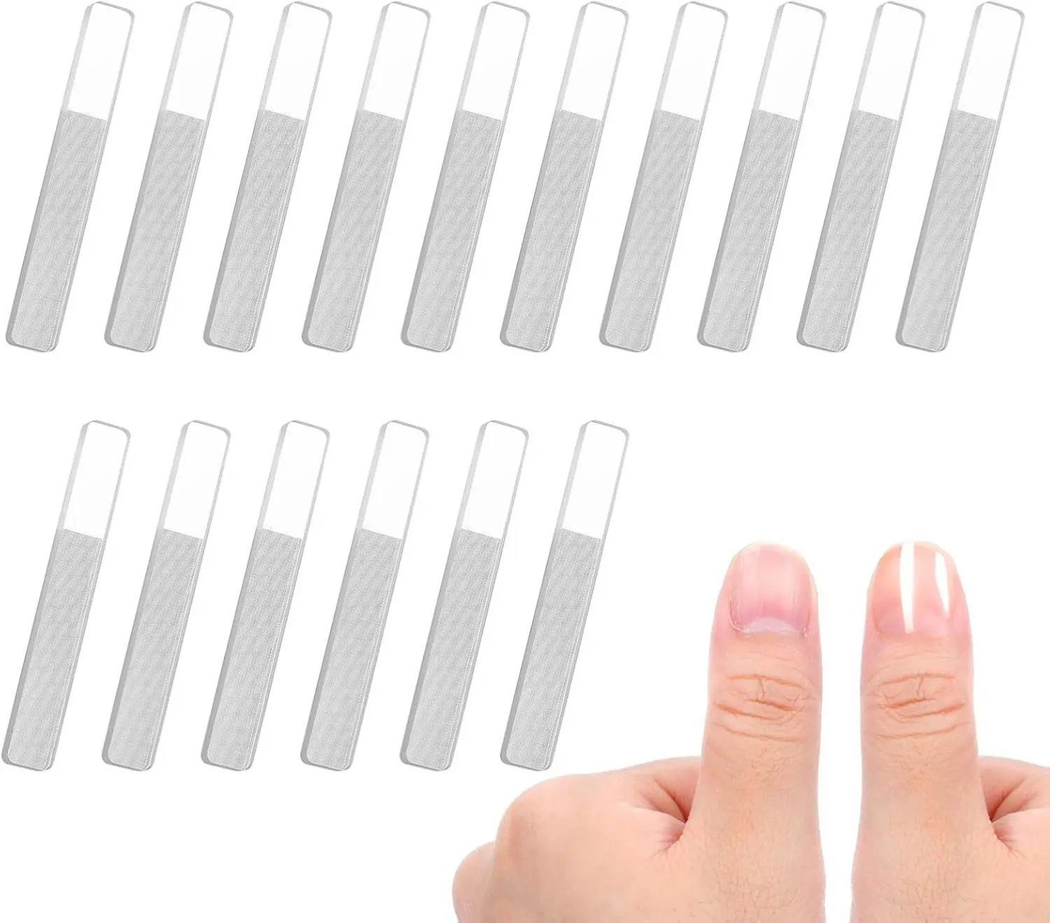 16 Pcs Nano Glass Nail Files for Natural Nails Shiner Crystal Glass File Buffer Double Sided Crystal Nail File Fingernail Files for Women Adults for Shaping Polishing Buffer Shiner Daily Gift