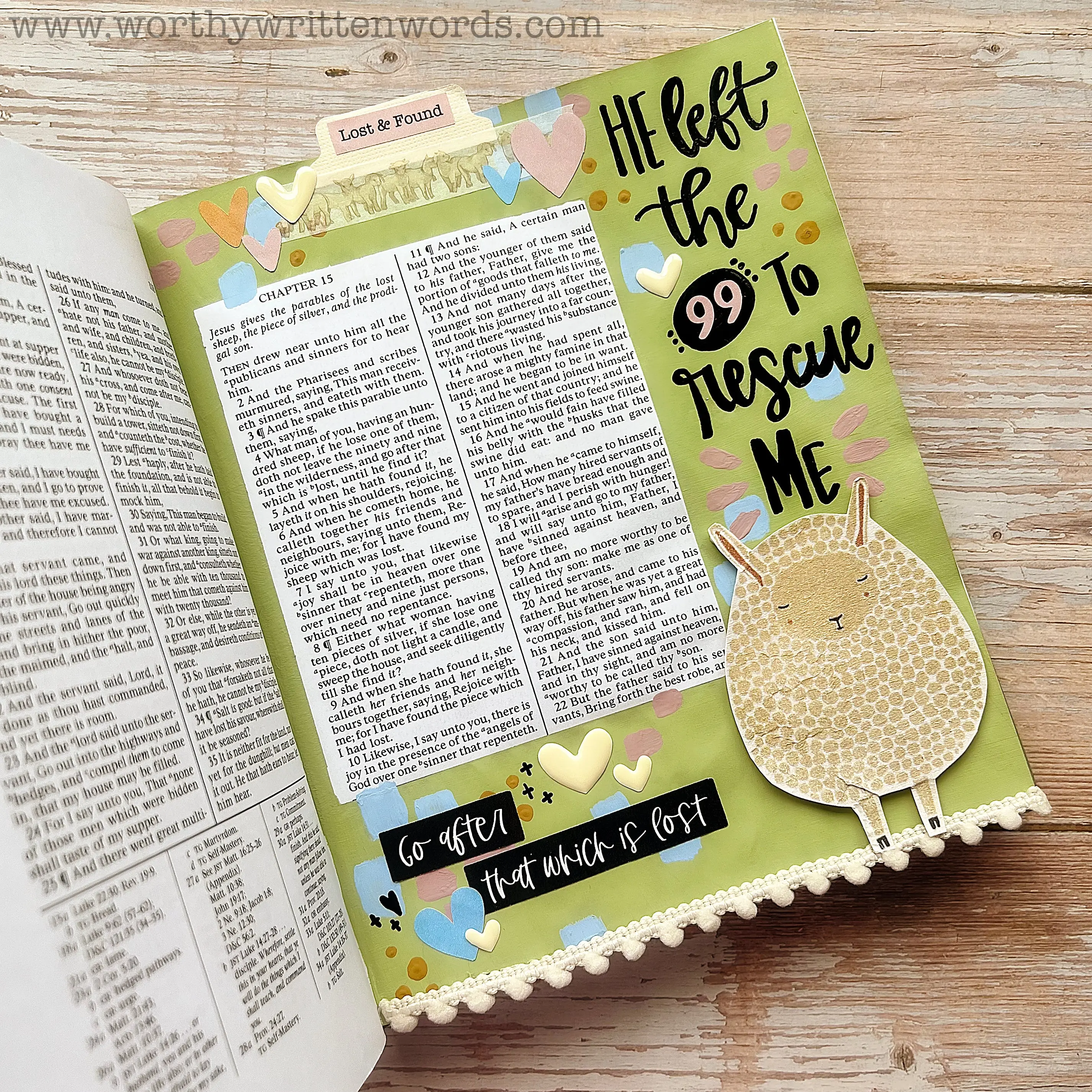 He Left the 99 New Testament Bible Journaling Page Kit