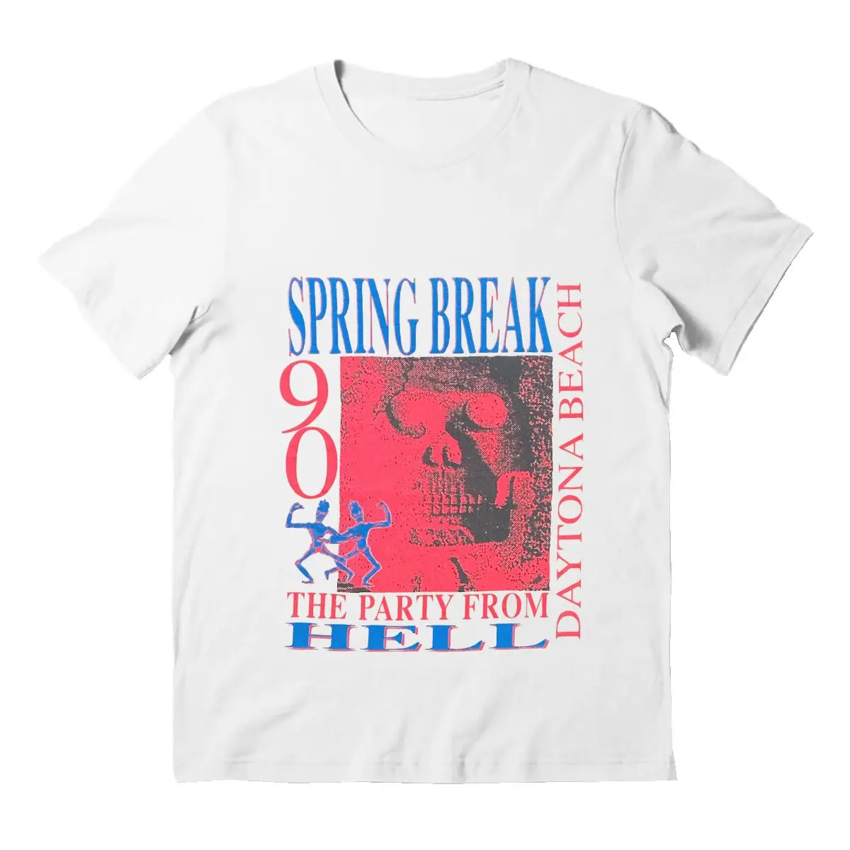 Vintage Spring Break 90s T Shirt, Party From Hell Daytona Beach Shirt, 90s Suffer Graphic Tee, Unisex Cotton Basic White Men's T-Shirt