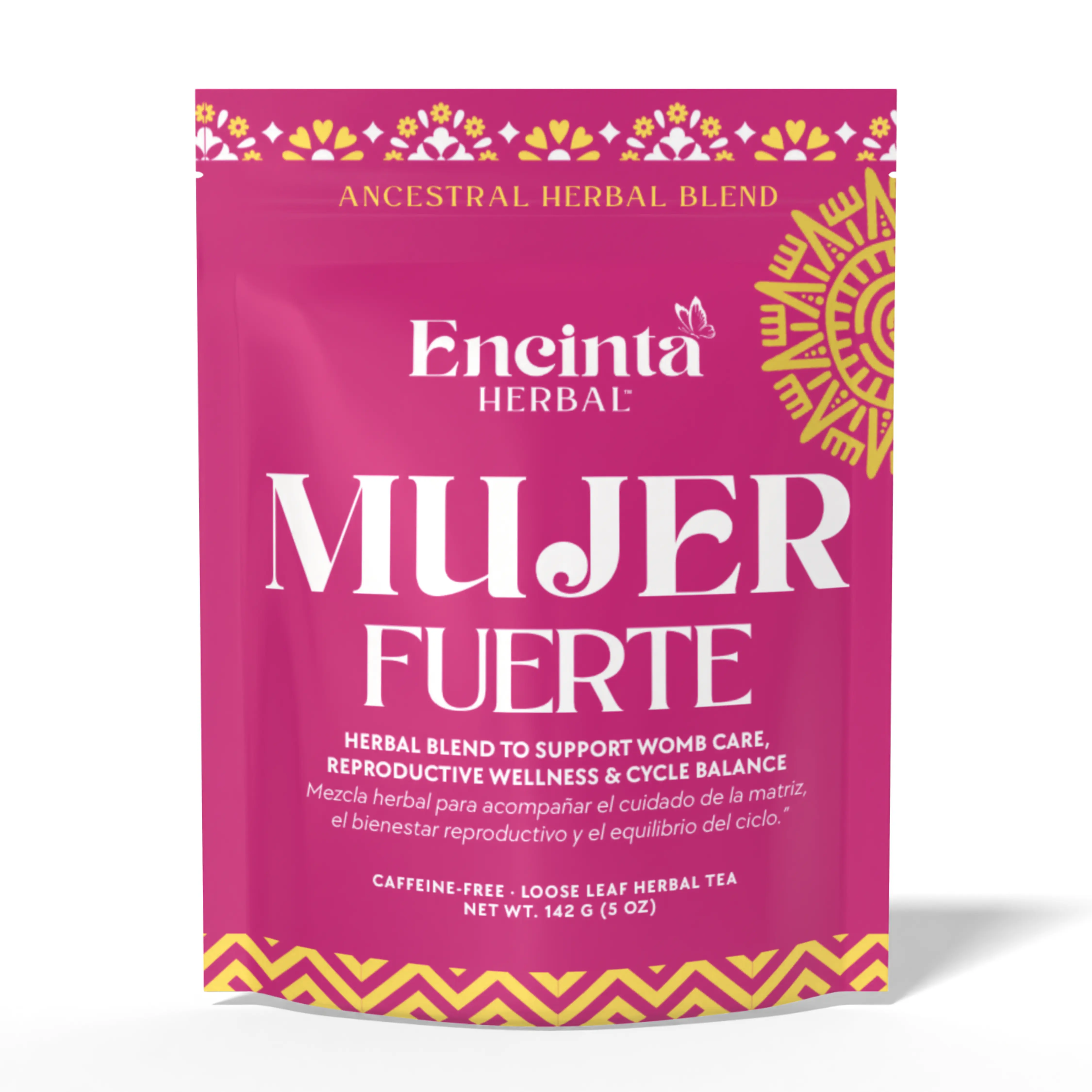 Encinta Herbal – Mujer Fuerte | Matriz & Womb Wellness | 15-Herb Cycle Support Tea (5oz)