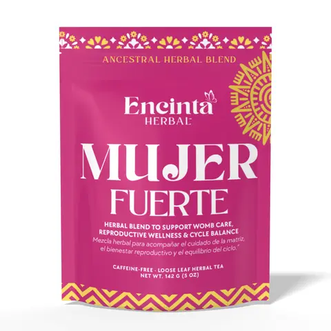 Encinta Herbal – Mujer Fuerte | Matriz & Womb Wellness | 15-Herb Cycle Support Tea (5oz)