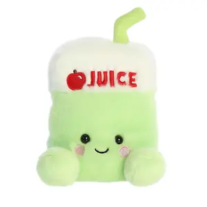 Palm Pals Adorable Sippy Apple Juice 5 inch Green Mini Soft Plush Collectable Stuffed Animal