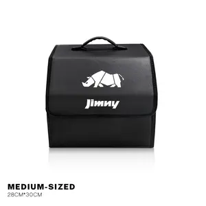 Car Trunk Leather Storage Box Foldable Auto Organizer Bag For Suzuki Jimny Swift Grand Vitara Ignis Kizashi SX4 Scross Alivio DZire Xbee Swace Alto Across Spresso