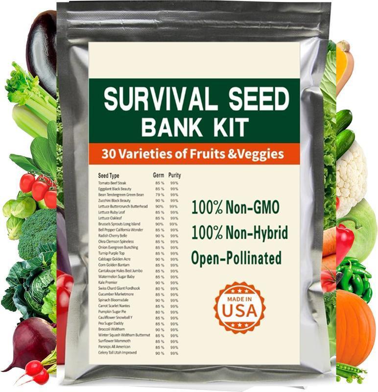 30 in 1 Garden Favorite Vegetables – 30,000 High-Yield Seeds for Fresh, Homegrown Produce – Easy for Beginners & Pros