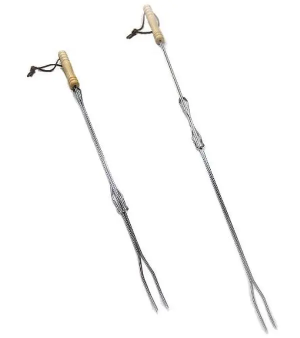 212 MAIN Extendable Wood Camping Fork, Outdoor Barbecue Kitchenware Utensils